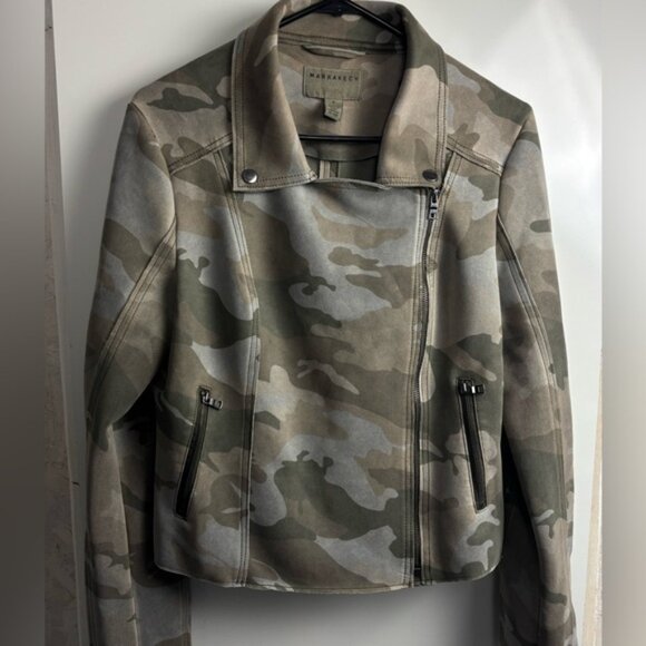 Marrakech camo print moto jacket sz M - Picture 1 of 5